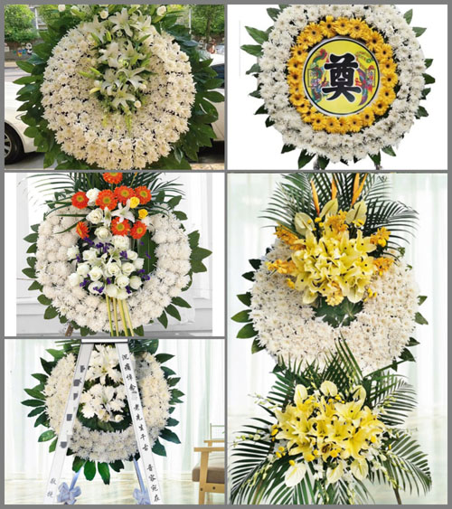 湖南永州祁阳县肖家镇先进村花圈速递